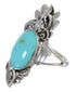 Sterling Silver Turquoise Southwestern Flower Ring Size 5-1/2 YX79884